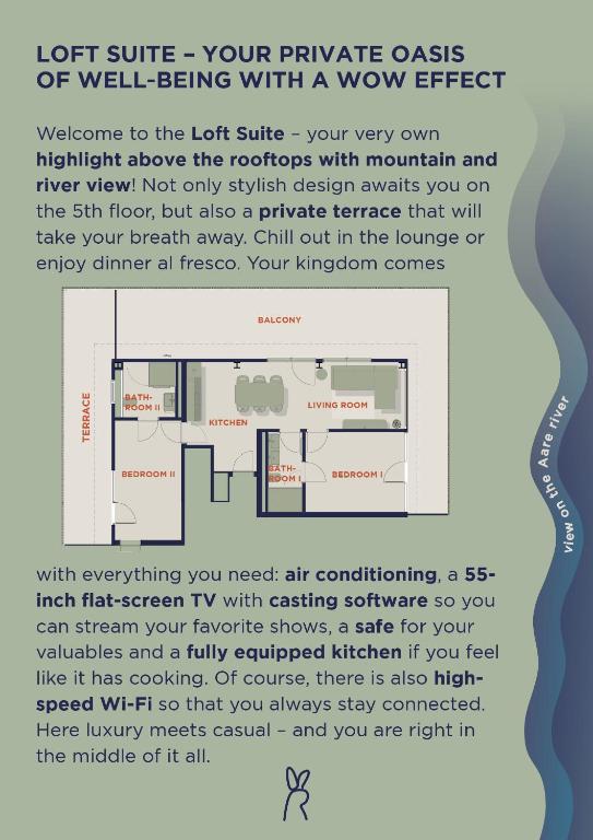 HOP Loft Suite 580 Grundriss Penthouse Interlaken